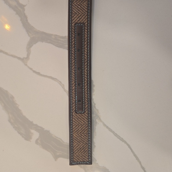 Gap Wool Leather Herringbone Brown Womens Belt - Picture 5 of 6